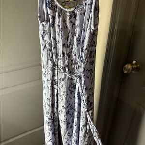 Dip Blue and White Floral Dress